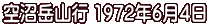 空沼岳山行 1972年6月4日 